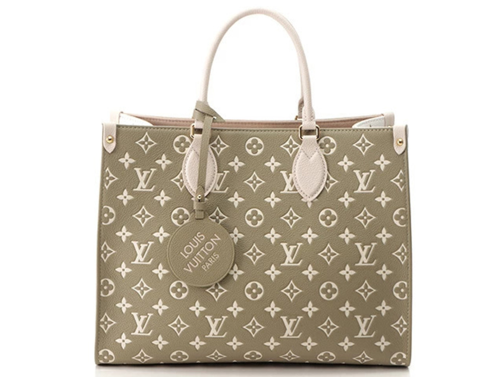 LOUIS VUITTON On The Go Empreinte Beige Brown Cream